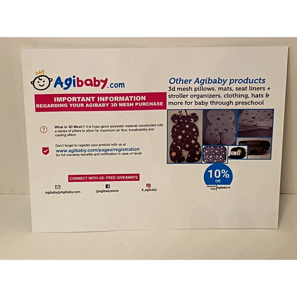 Agibaby 3D Mesh Toddler Pillow Grey Whale‎ Star Breathable Cooling Cushion 13x9
